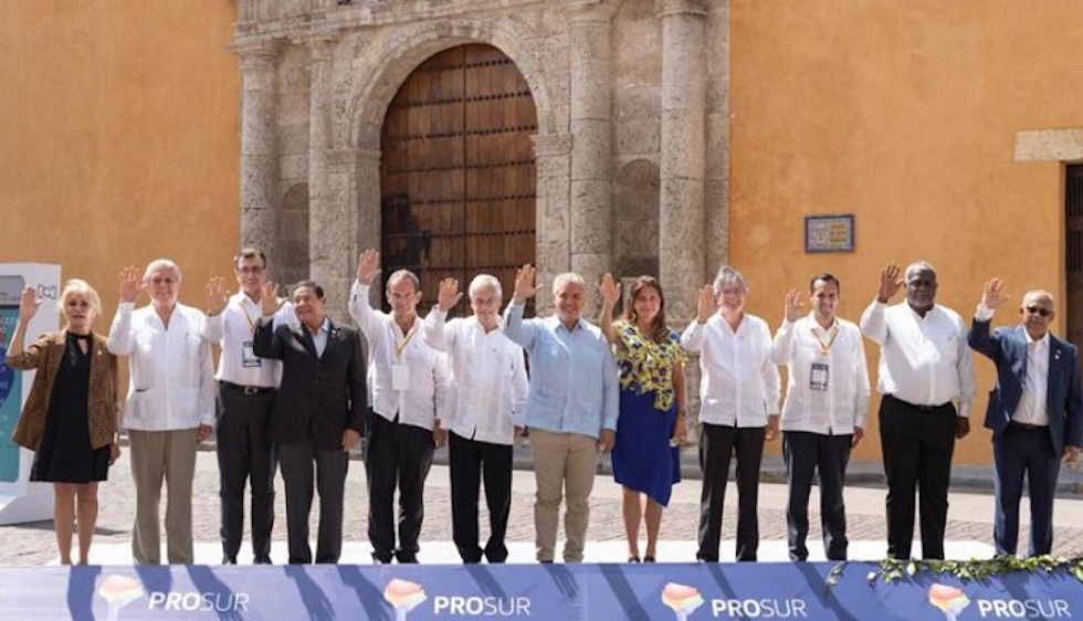El Presidente Ivan Duque en Cartagena acoge la cumbre de Prosur