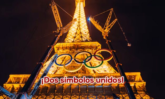 La Torre Eiffel ya luce los Anillos Olímpicos
