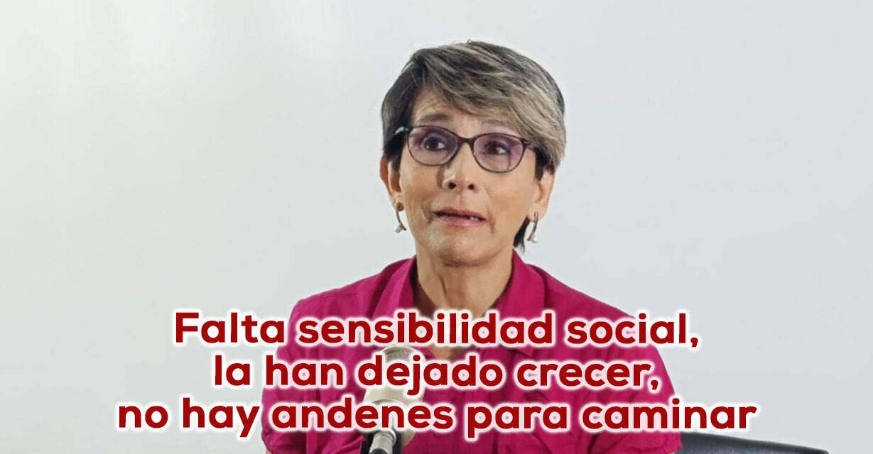 No me gusta la ciudad de los últimos años: Carmen Alicia Sarmiento