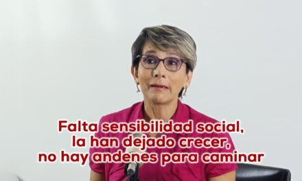 No me gusta la ciudad de los últimos años: Carmen Alicia Sarmiento