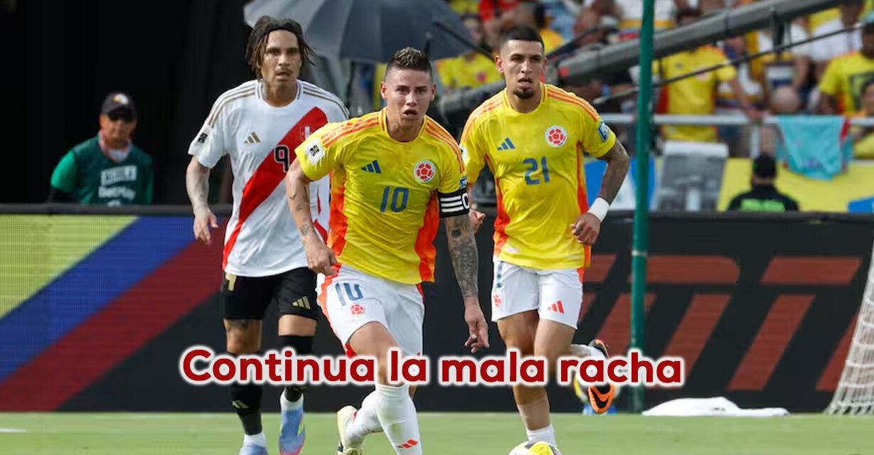Selección Colombia empata frente a Perú en casa