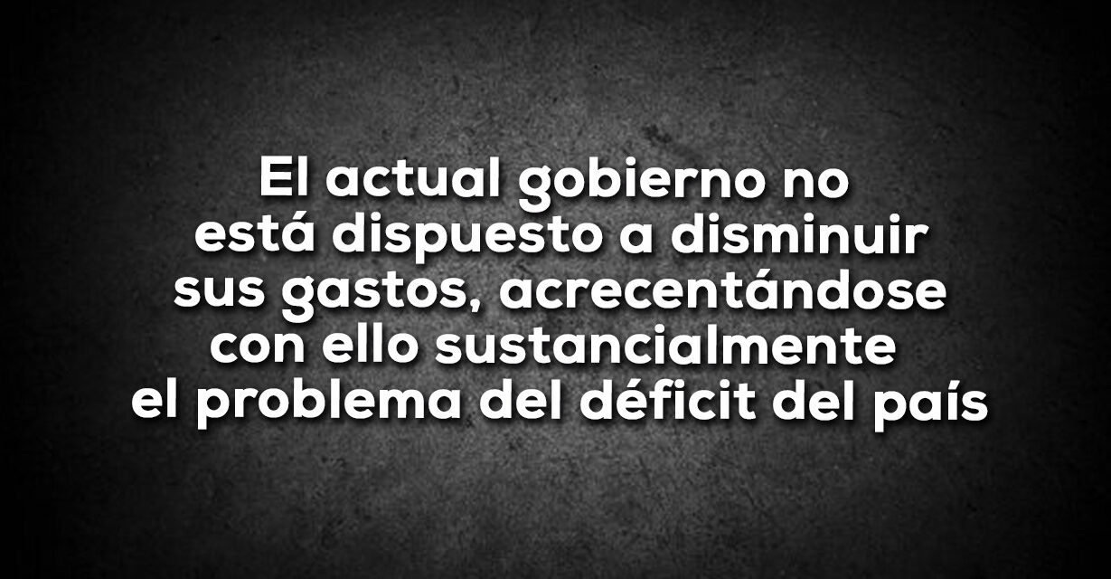 Balance desequilibrado de las finanzas publicas