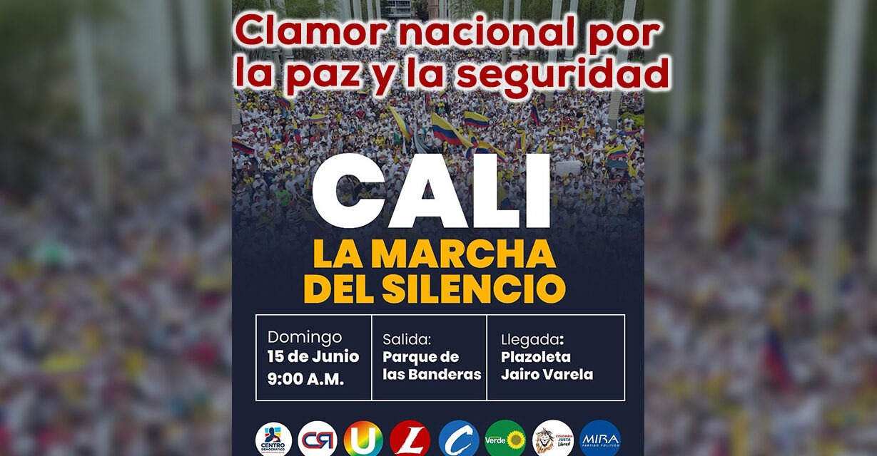 Marcha del Silencio en respaldo al senador Miguel Uribe: