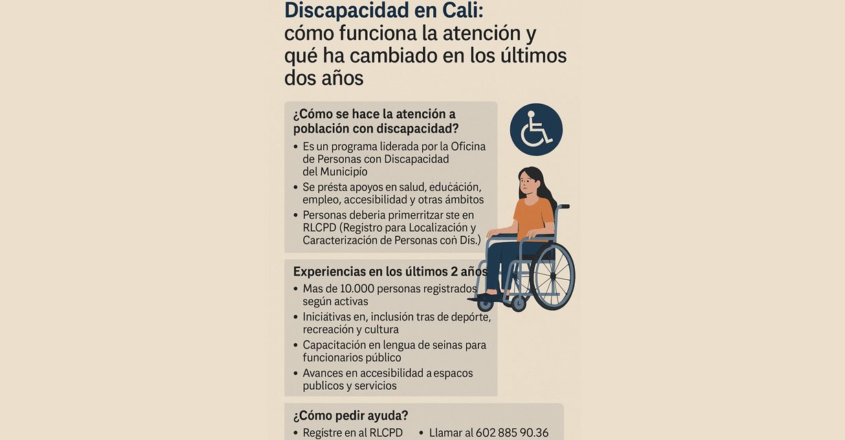 Discapacidad en Cali: cómo funciona la atención y qué ha cambiado en los últimos dos años