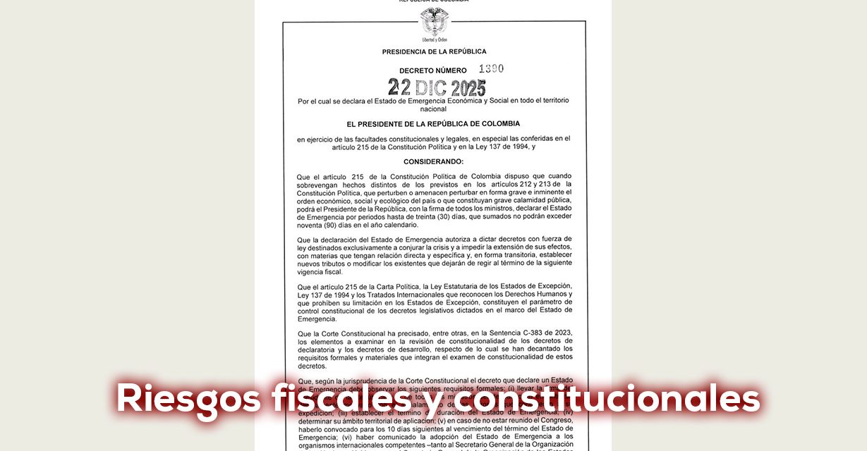 Firmado decreto de emergencia económica y reforma tributaria