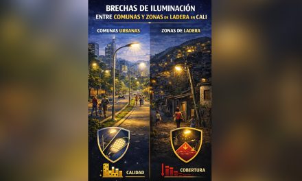Brechas de iluminación entre comunas y zonas de ladera en Cali