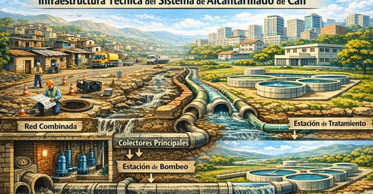 Infraestructura técnica del sistema de alcantarillado de Cali