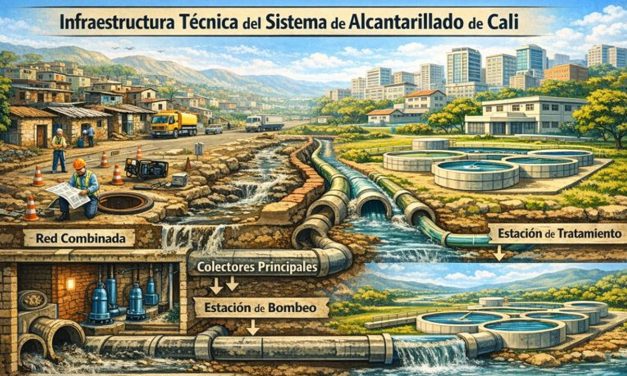 Infraestructura técnica del sistema de alcantarillado de Cali