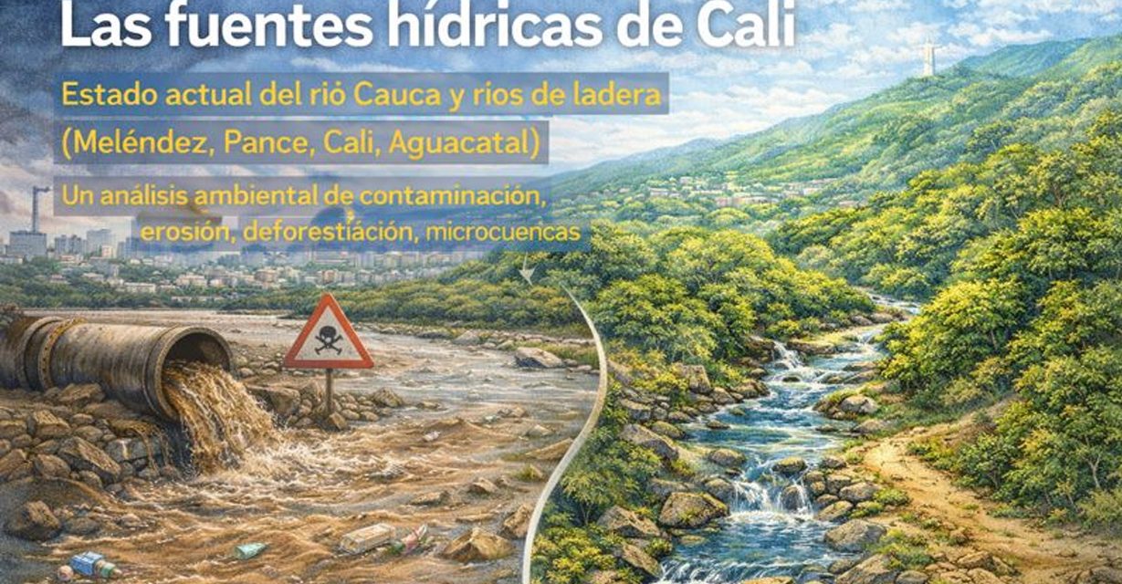 Las fuentes hídricas de Cali: estado actual del río Cauca y ríos de ladera (Meléndez, Pance, Cali, Aguacatal)