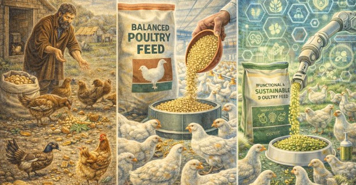 Alimentación de las aves domésticas a través del tiempo