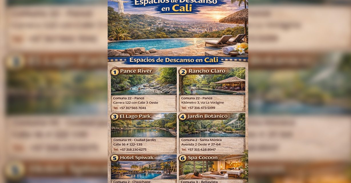 Espacios de Descanso en Cali: Parques, zonas verdes y miradores por comunas
