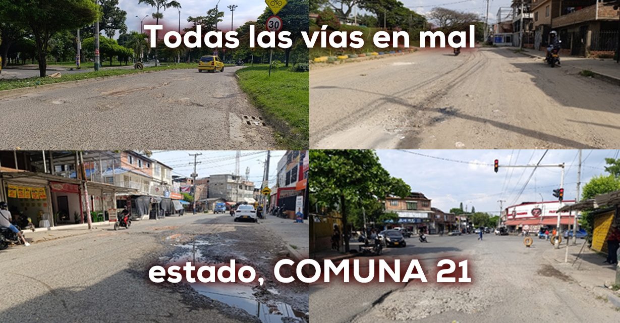 Caliescribe exige plan rehabilitación vías Cali VIII Comuna 21