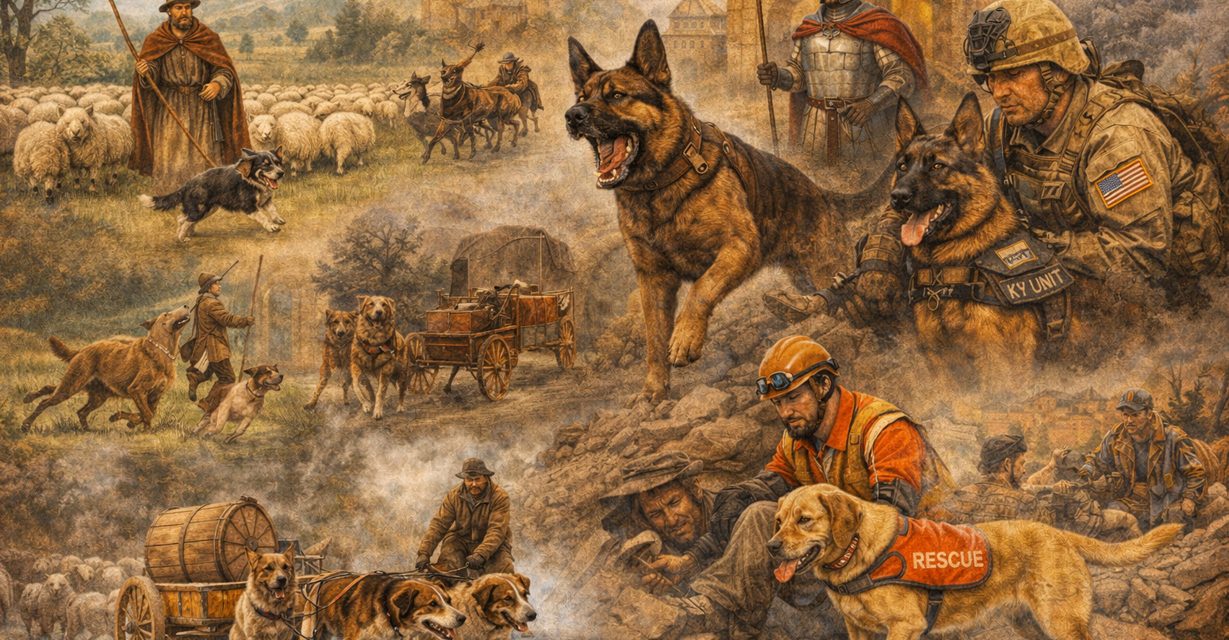 Funciones técnicas del perro a lo largo de la historia