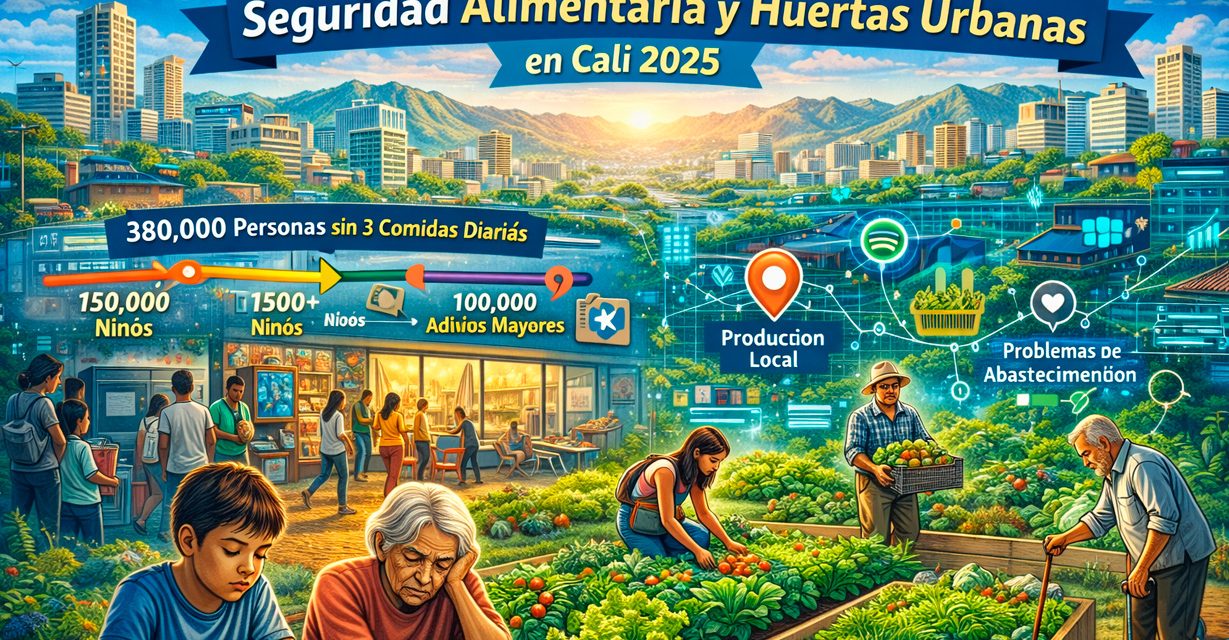 Seguridad alimentaria y huertas urbanas en Cali 2025 Diagnóstico del acceso a alimentos, población vulnerable y producción local sostenible