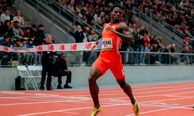 Khaleb McRae impone récord mundial de 400 metros en pista corta en Fayetteville