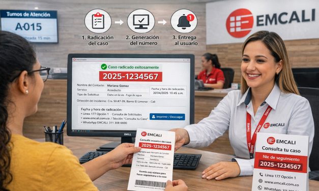 Emcali formaliza la solicitud y asigna número de seguimiento a cada caso
