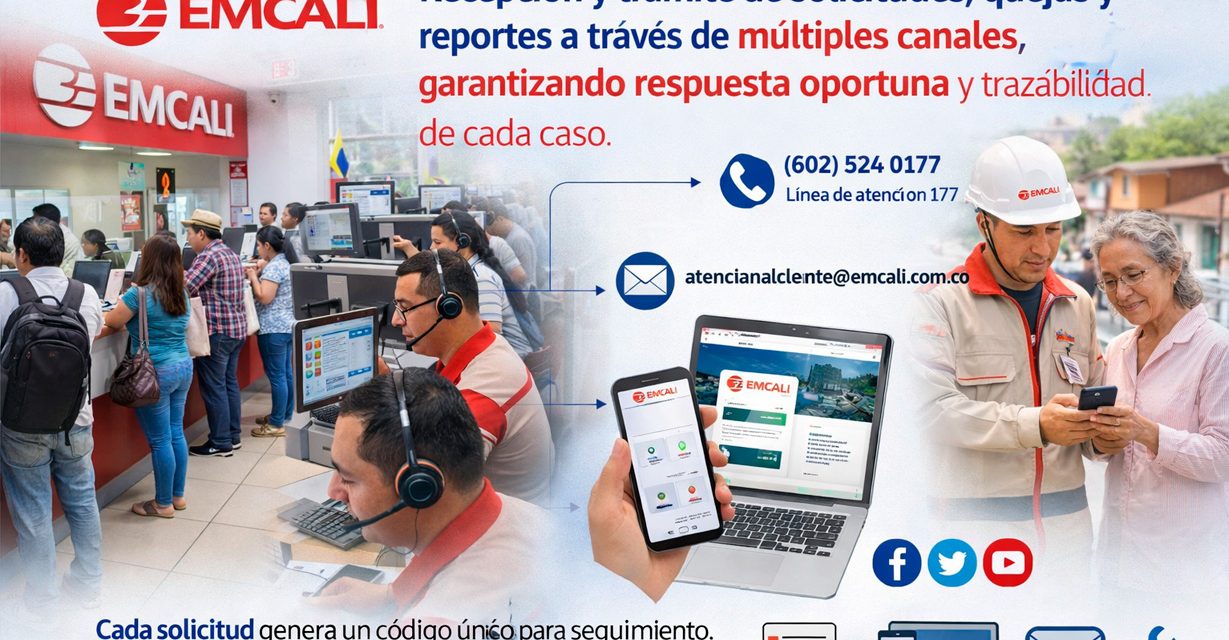 EMCALI fortalece la recepción y trámite de solicitudes con canales integrados, trazabilidad y respuesta oportuna