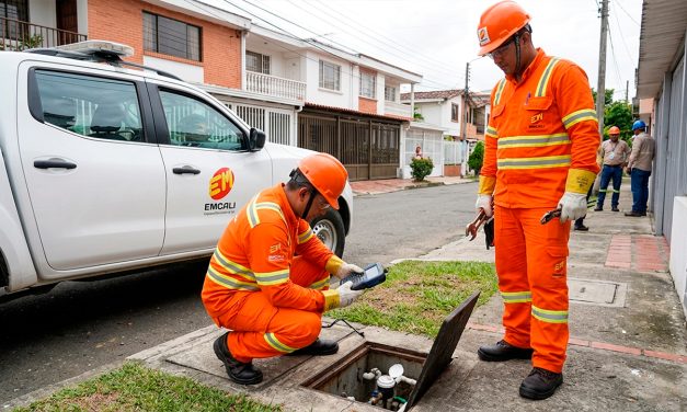 El técnico de EMCALI diagnostica el problema en el sitio