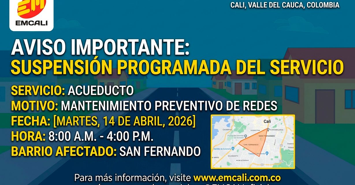 EMCALI programa la intervención antes de enviar la cuadrilla