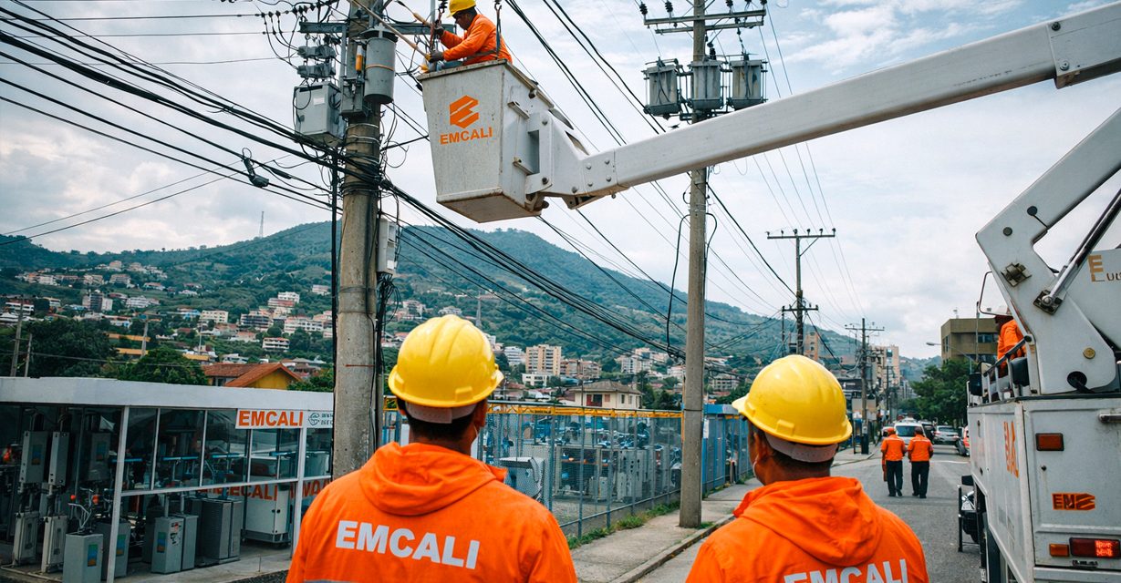 EMCALI mantiene la distribución de energía en la ciudad con monitoreo permanente de redes, atención de fallas e inversión en modernización