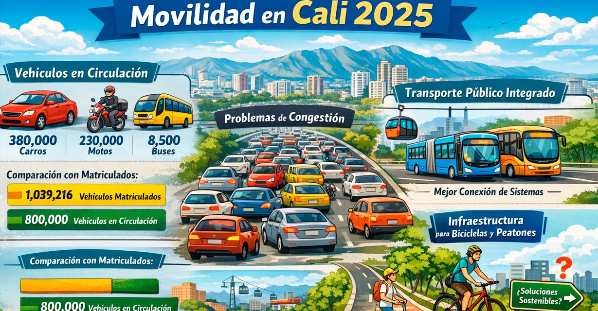 Movilidad urbana y transporte sostenible en Cali 2025 Diagnóstico del parque automotor, congestión y desafíos estructurales