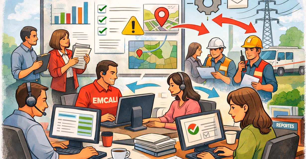 Emcali organiza la respuesta: así operan las actividades internas antes de atender al usuario