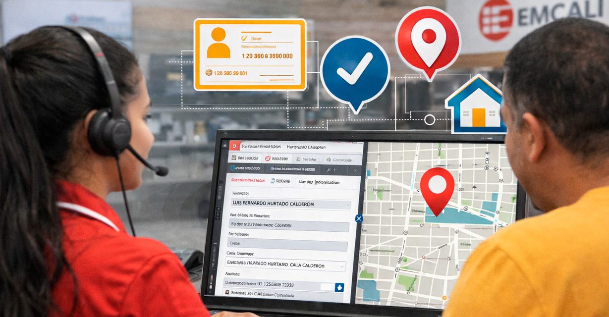 Emcali valida datos del usuario y ubica el incidente para activar la atención