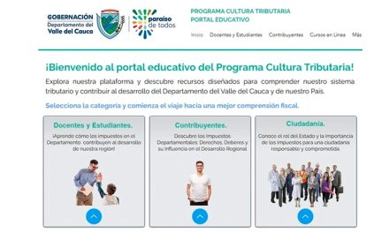 Gobernación creó portal educativo para fortalecer la cultura tributaria en el Valle del Cauca