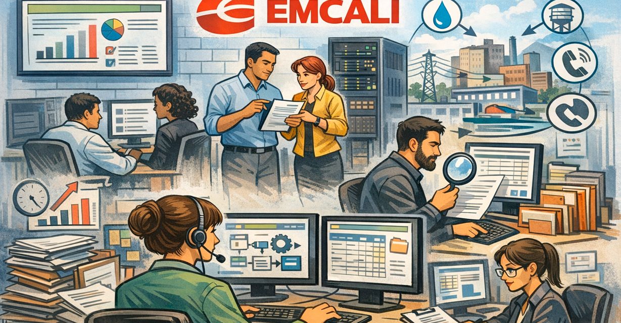 Back Office Emcali: gestión interna que procesa y soporta cada requerimiento