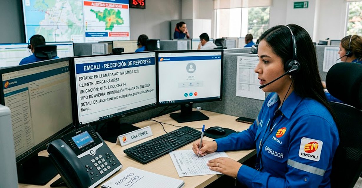 Emcali evalúa daños tras fuertes lluvias: habilitan línea 123 para reportes