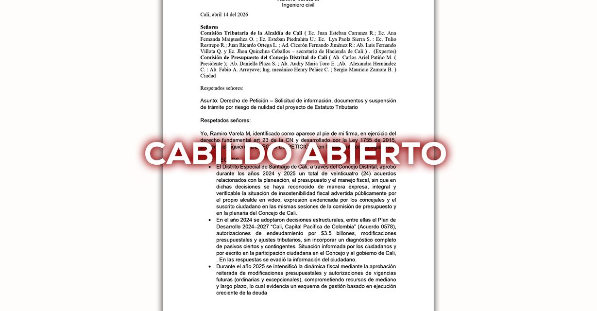 Bomba fiscal en Cali: explota en reforma tributaria IV