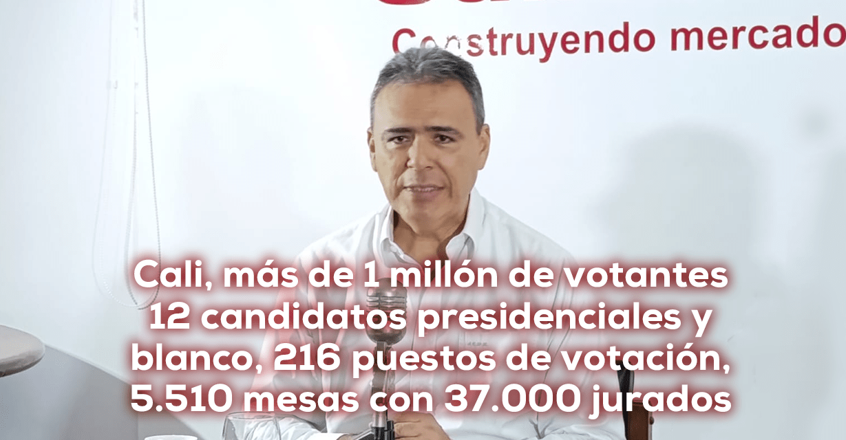 Cali se prepara para elegir presidente: Registrador, Juan Carlos Dorado