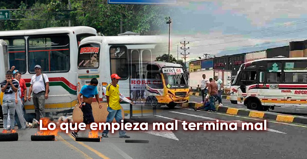 Bloqueos de transportadores urbanos; una crónica anunciada