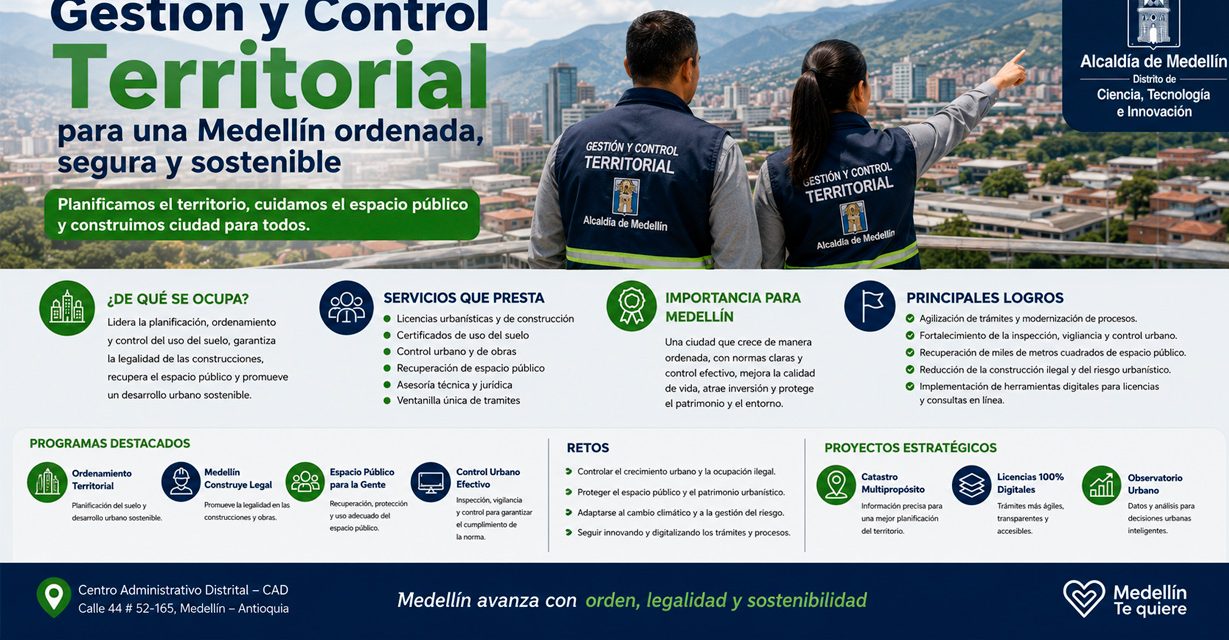 La Secretaría que ordena el territorio, papel estratégico de Gestión y Control Territorial en Medellín