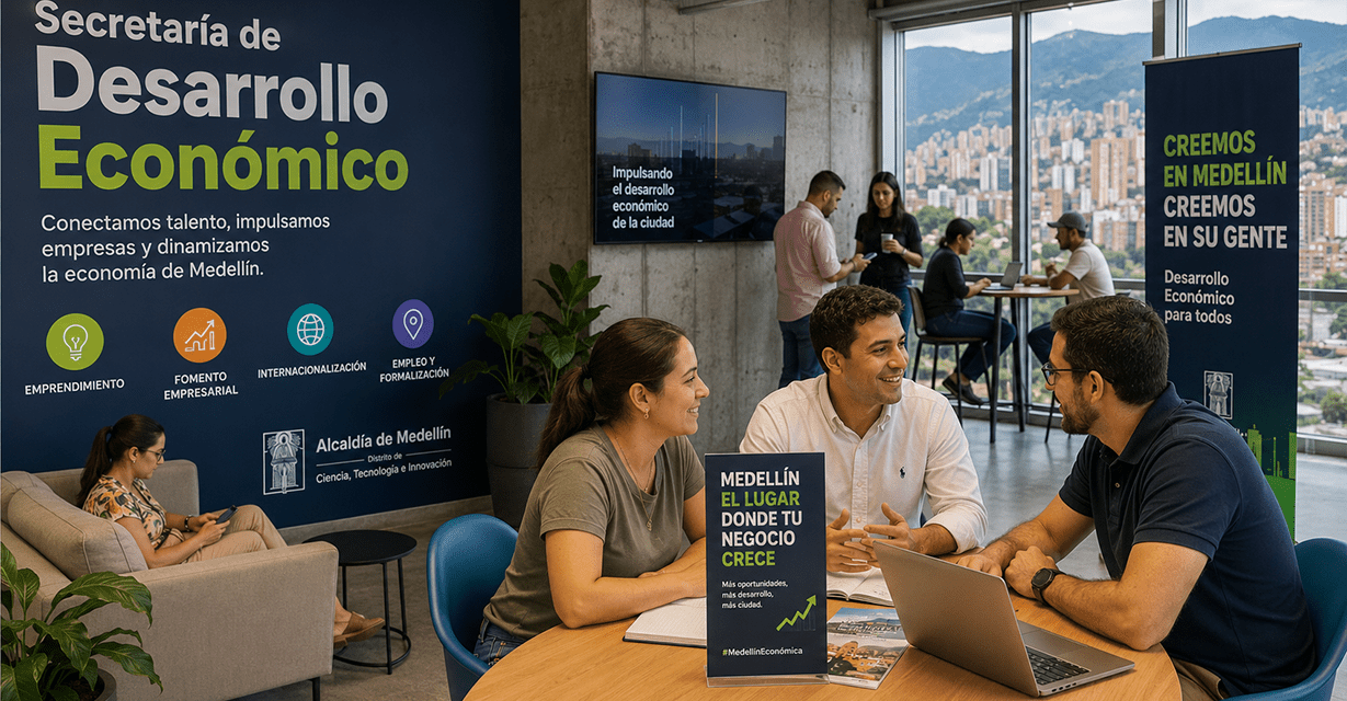 Secretaría de Desarrollo Económico de Medellín, motor del empleo, el  emprendimiento y la competitividad