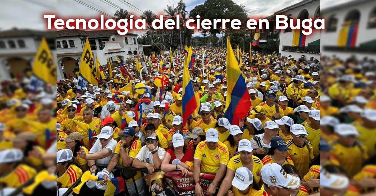 Tecnología, logística y producción del cierre de campaña de Abelardo de la Espriella en Buga