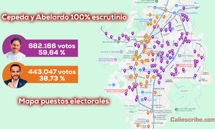 Votaciones por puesto 2ª vuelta presidencial Cali, ganadores la abstencion y Cepeda