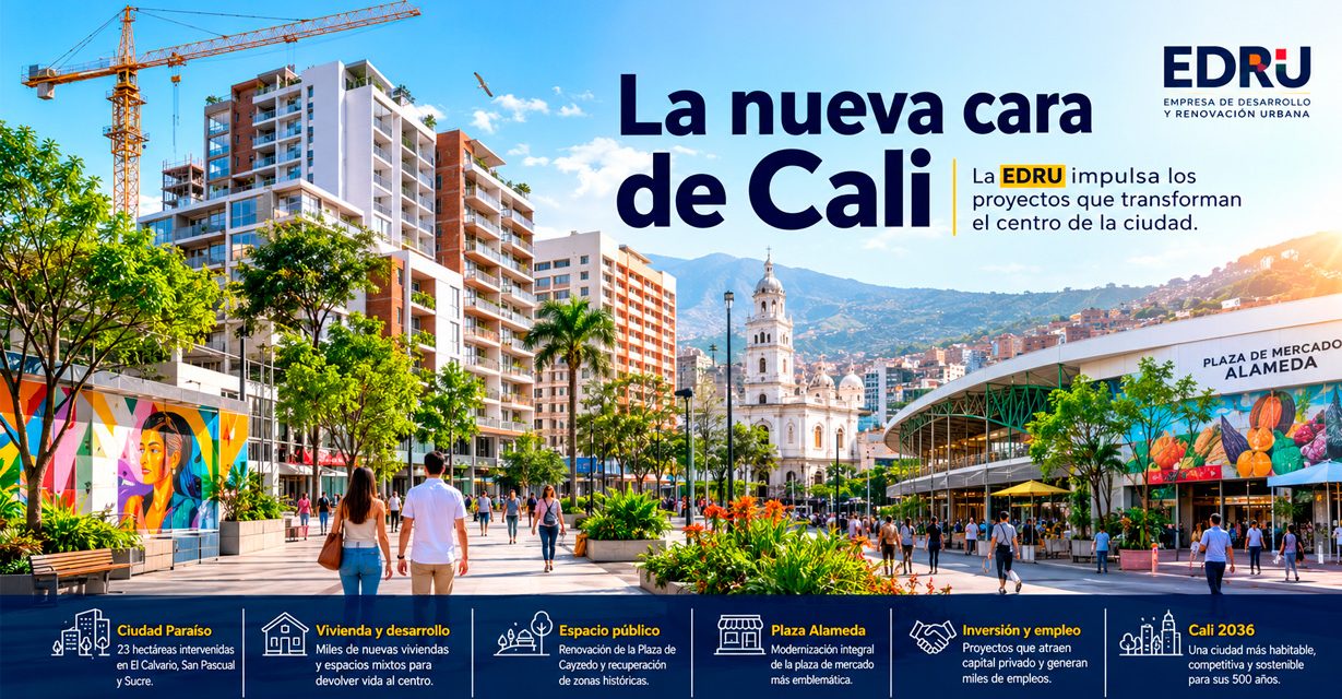 La nueva cara de Cali, los proyectos que lidera la EDRU para transformar el corazón de la ciudad