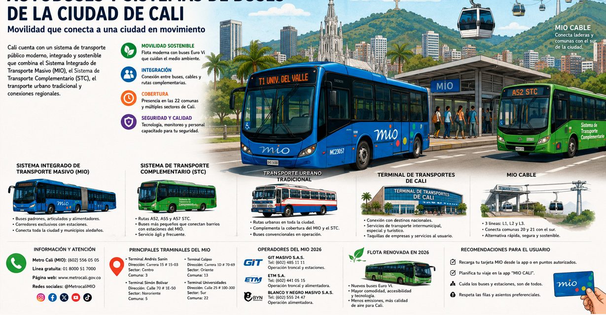 Cali se mueve, sistemas de buses de la ciudad