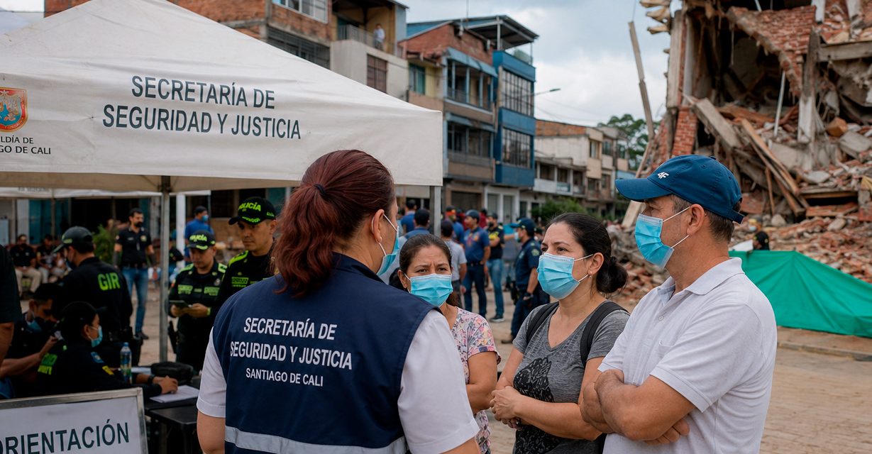 Seguridad y Justicia lleva orientación a las zonas afectadas por el terremoto en Cali