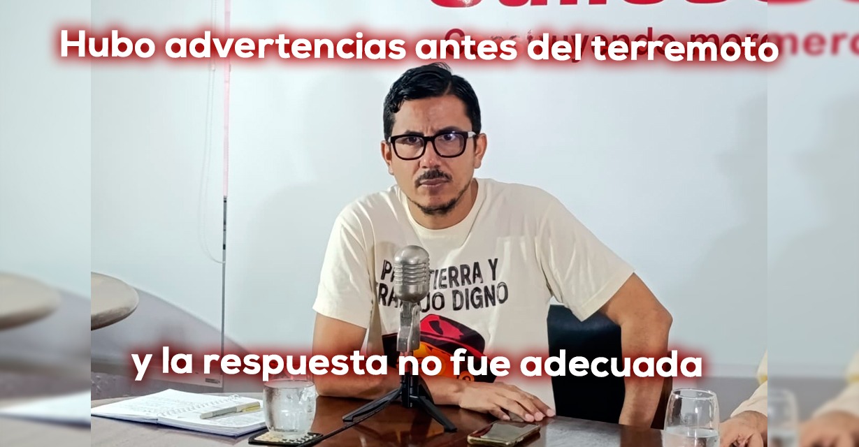 Mauricio Zamora pone al Concejo frente a la crisis del terremoto