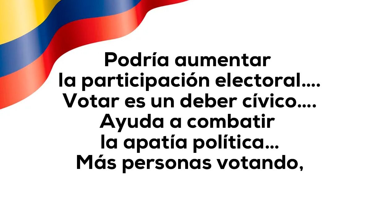 ¿Voto obligatorio en Colombia?