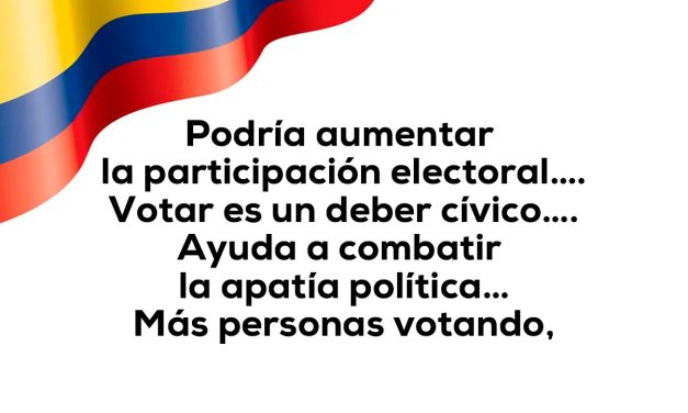 ¿Voto obligatorio en Colombia?